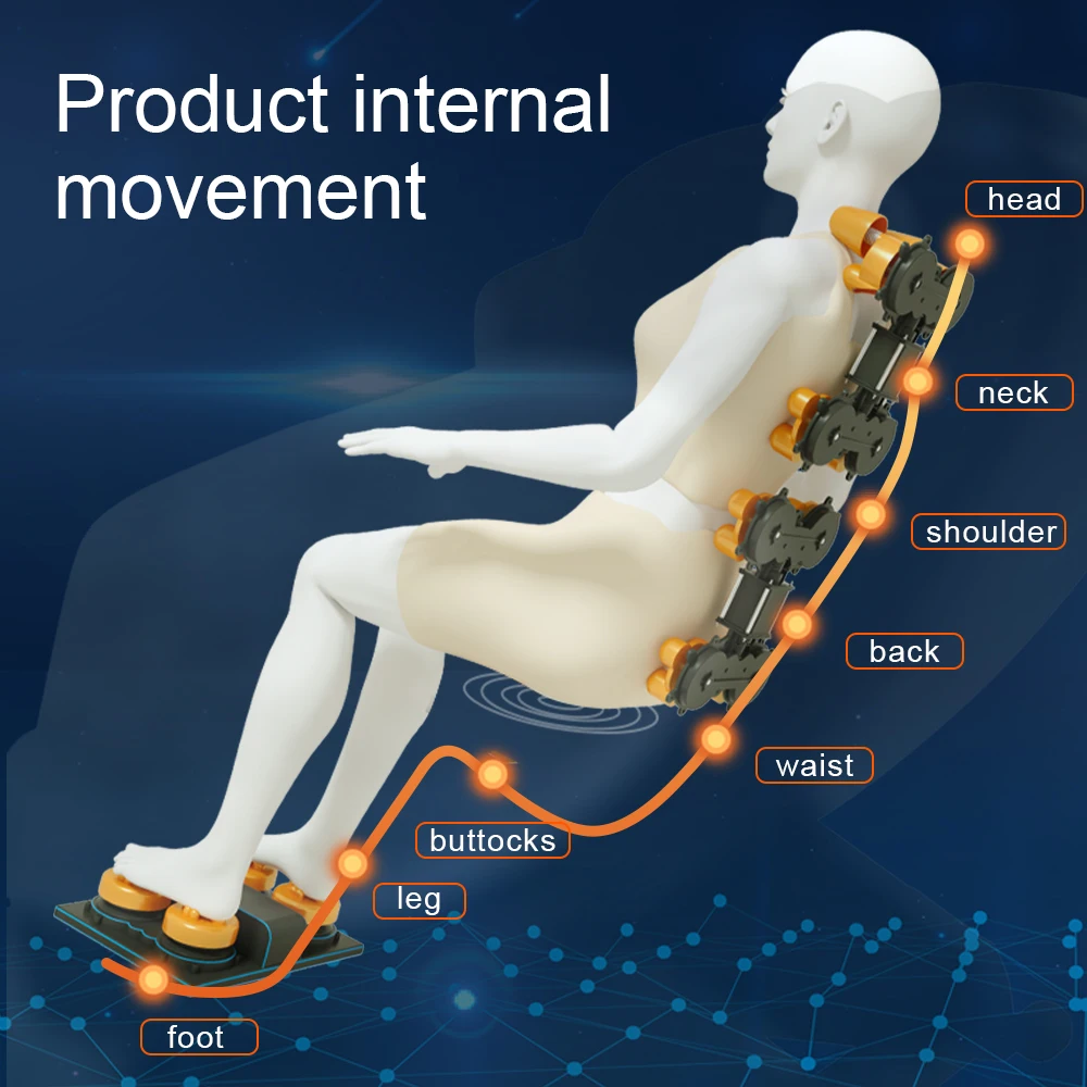 Three Year Warranty Home 4D Heating Massage Chair Multifunctional Full Body Airbag Wrapped Zero Gravity 3D Office Sofa 3