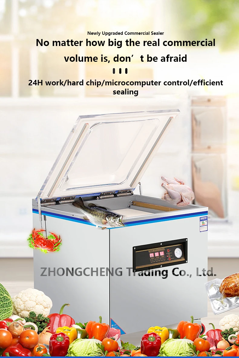 Description Picture 3 of itemVacuum Food Sealer Food Packaging Machine Large-scale Dry Wet Dual-purpose Pumping, Packaging, Plastic Sealing Machine
