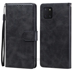 Leather Flip Wallet Case - Elegant Protection - Galaxy Note 10 Lite (Black)
