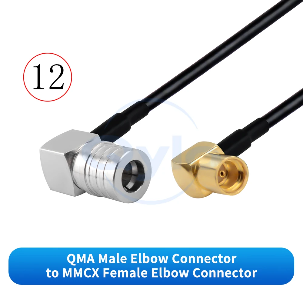 QMA auf MMCX Stecker/Buchse Adapterkabel Verbindungskabel Antenne HF-Verlängerungskabel Hohe Flexibilität RG174 TPU-Kabel (1 Stück) – Detail 14
