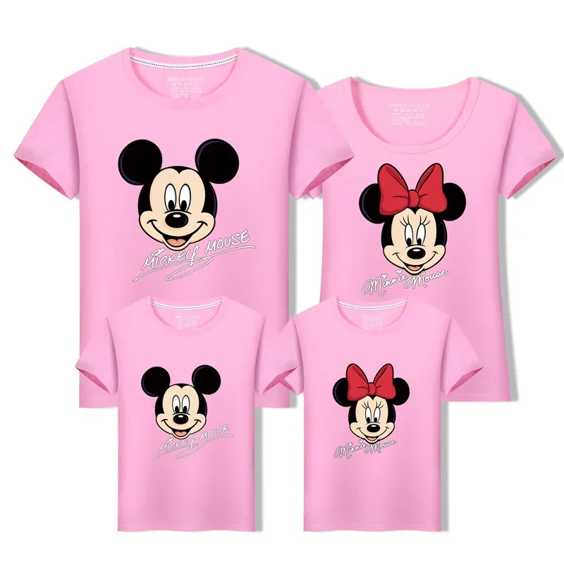 Children Tshirts children tshirts Summer Family Matching Outfit Mickey Minnie Mouse Mommy Daddy Kid Son Daughter Baby T-Shirt Family Look Clothes Children Top Tee
