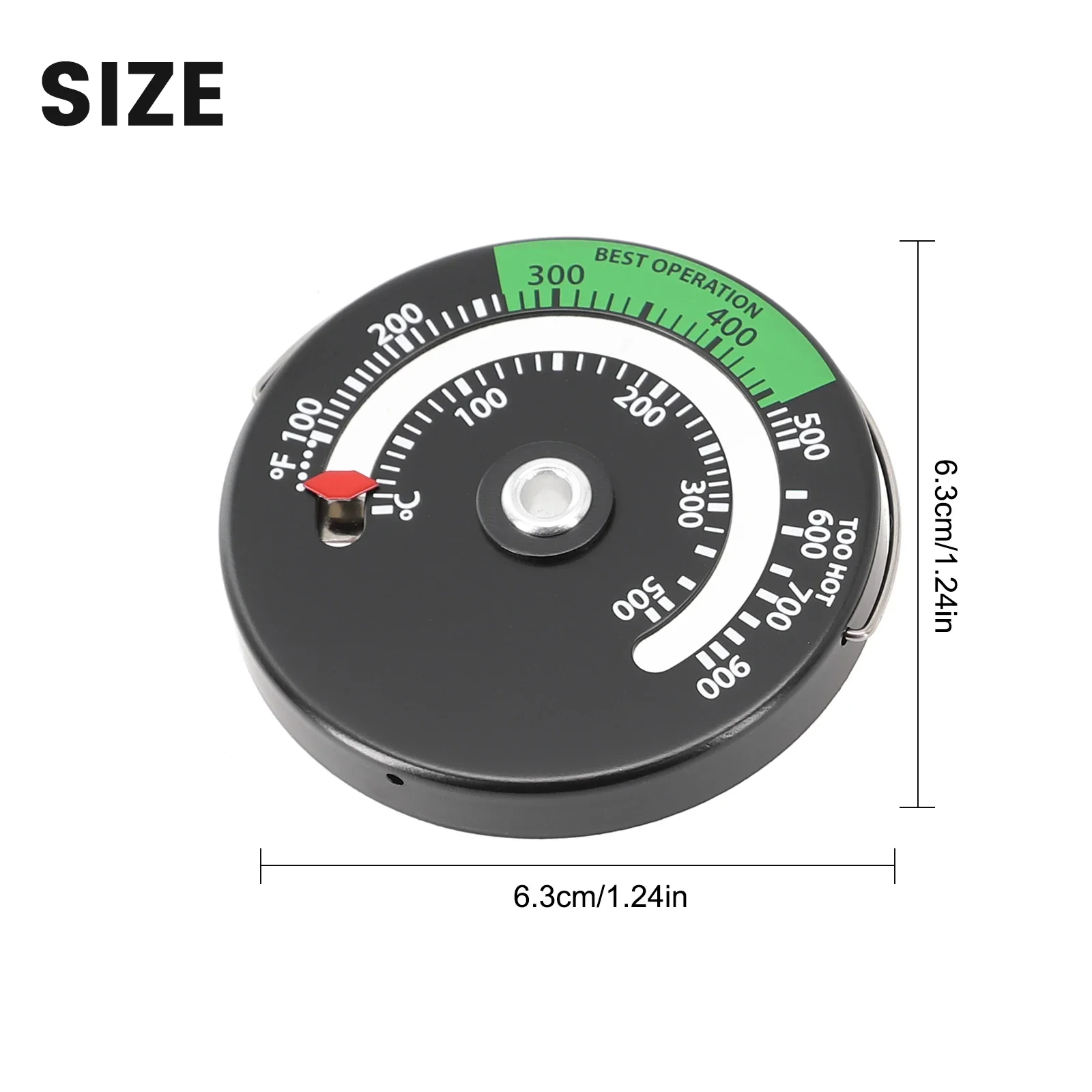 Quality Fireplace thermometer Kitchen Accessories Home Measurement Oven Place Stove Temperature Aluminum alloy