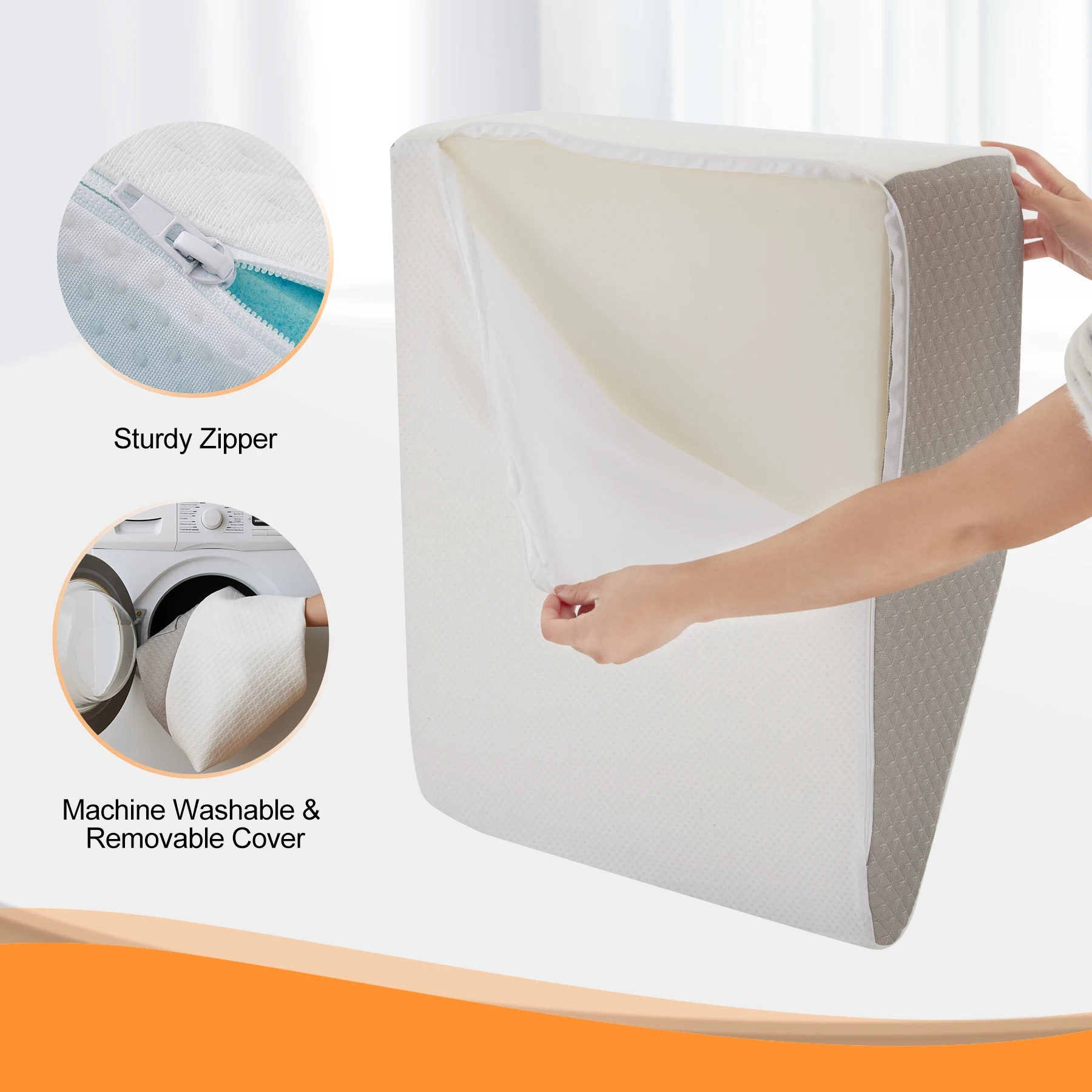 1pc Leg Raised Pillow, Sleeping, Memory Foam Pillow Leg Knee Wedge Pillow After Surgery, Swelling, Back Relax And Circulation No 5