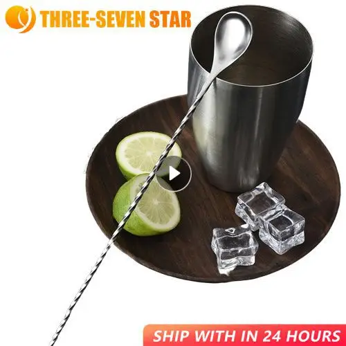 

1Pcs Cocktail Bar Spoon Mixing Spoon Stainless Steel Bartender Stirrers Spiral Pattern Bar Tool Stirring Spoon With Long Handle