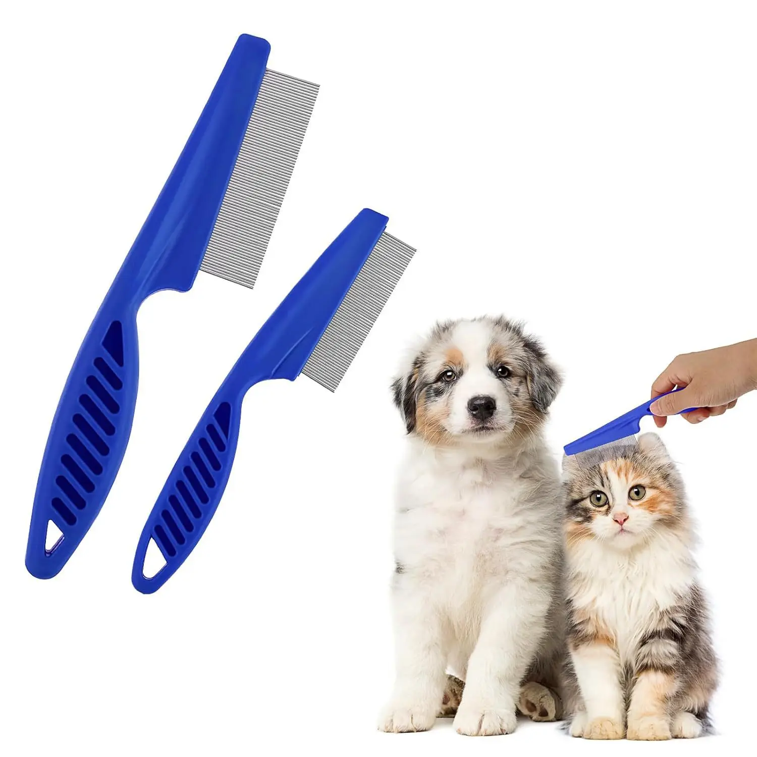 Pet Grooming Flea Comb Pet Care Comb Cat Hair Brush Flea Removal Massage Dog Hair Grooming Cleaning Tools Pets Accessories