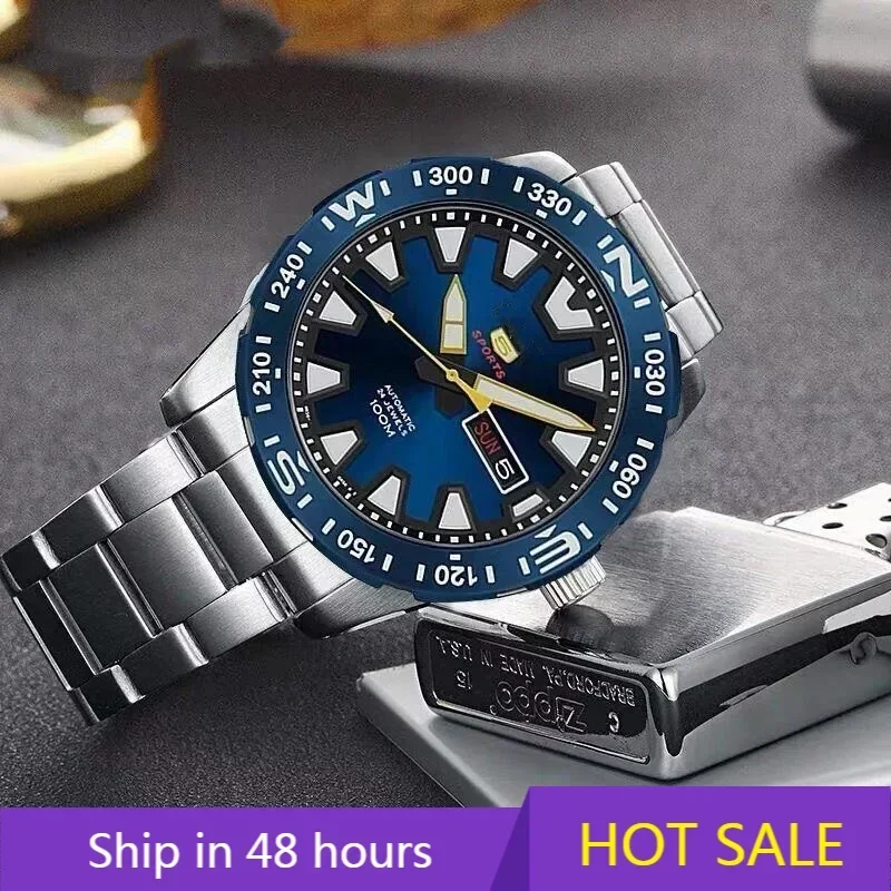 

2024 New Fashion Sports Quartz Watch Luxury Calendar Stainless Steel Strap Luminous Men's Watch Seiko Watch Leather Wristwatch