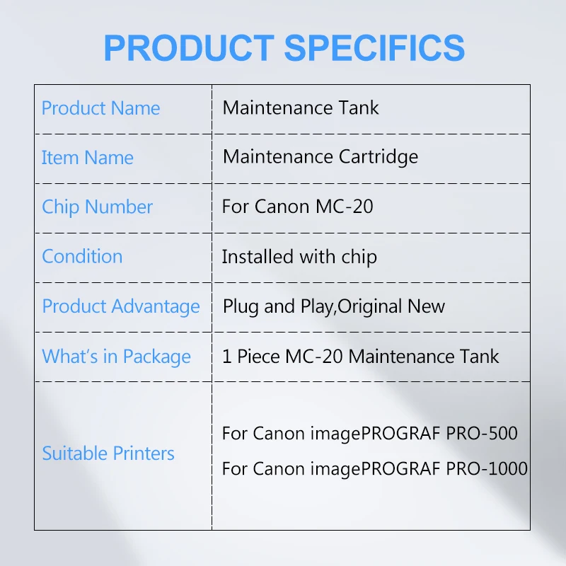 Mc-20 Maintenance Cartridge 0628c002 