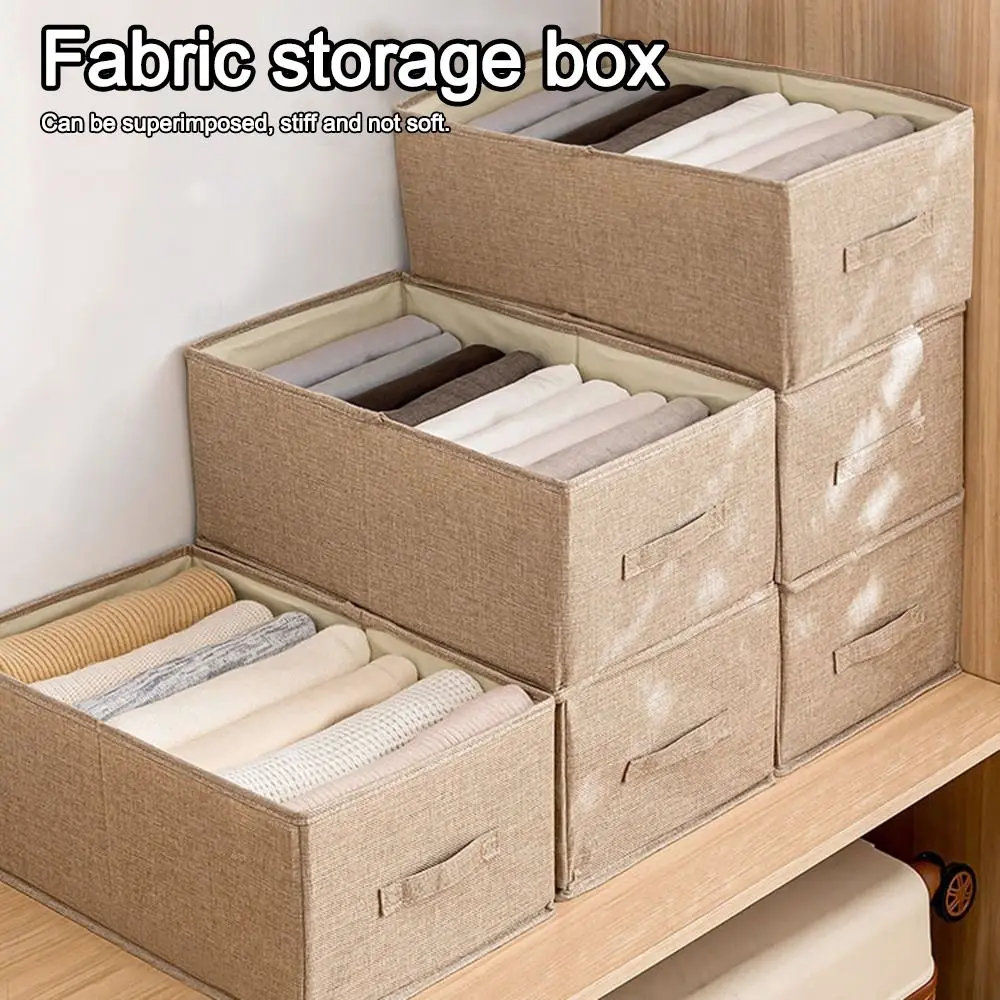 

Разделительная коробка для хранения одежды, прямоугольный разделитель, контейнер для хранения носков, шкаф из хлопка и конопли, коробка для хранения одежды