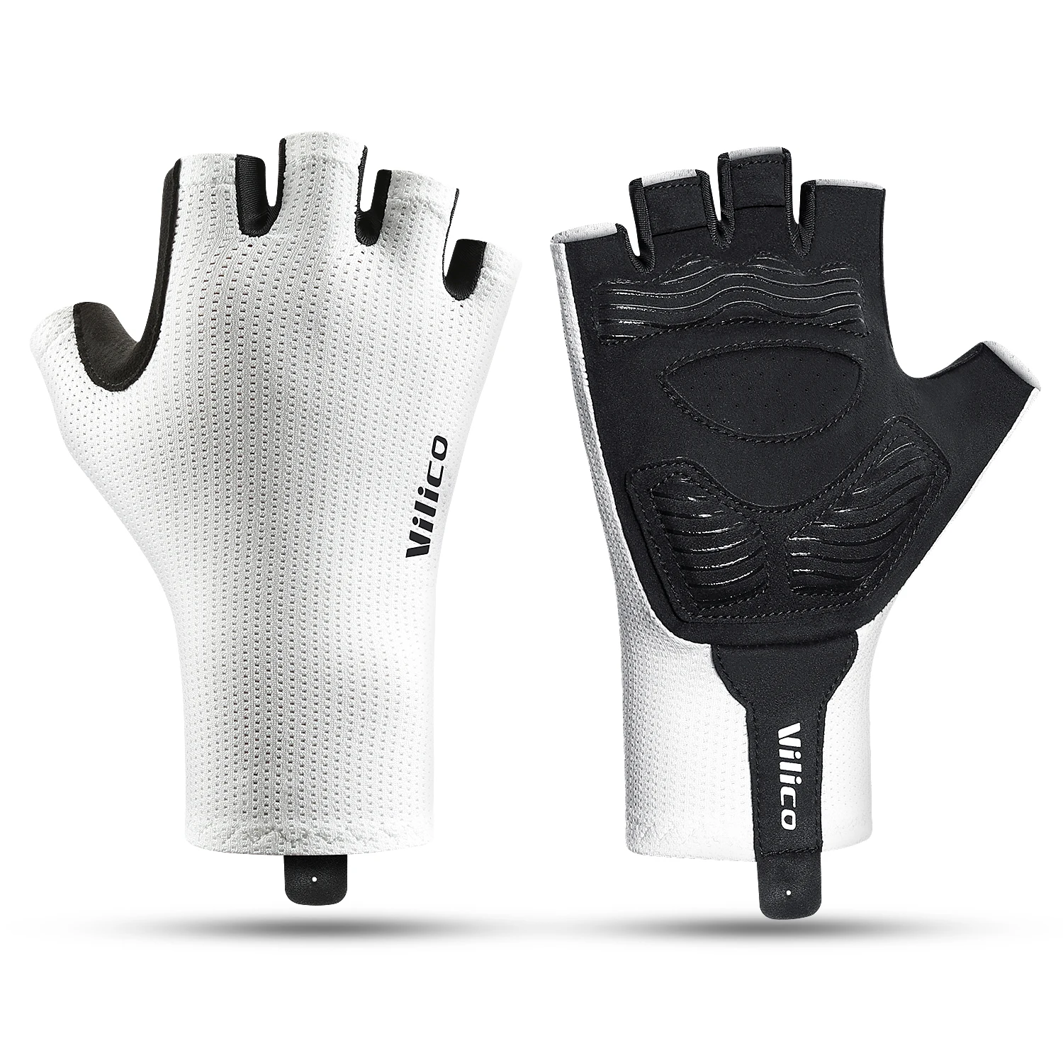 Men's and women's summer bicycle gloves, 1 pair - breathable, elastic, thick palm pad, non slip, knitted fabric, hand washable 5