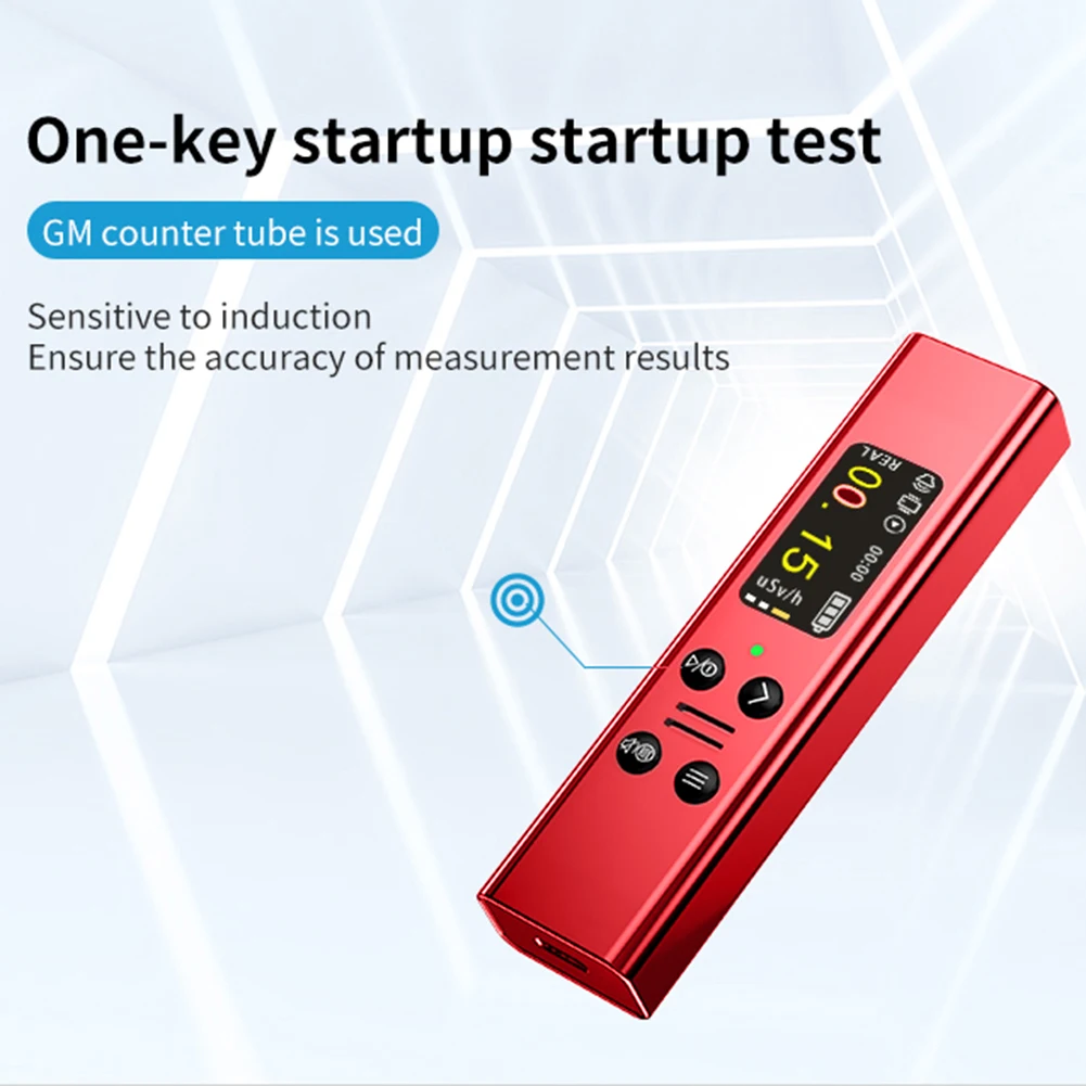 Geiger Counter Portable Dosage Alarm Device Dosimeter Monitor High Precision Triple Alarm Rechargeable for Nuclear Power Station