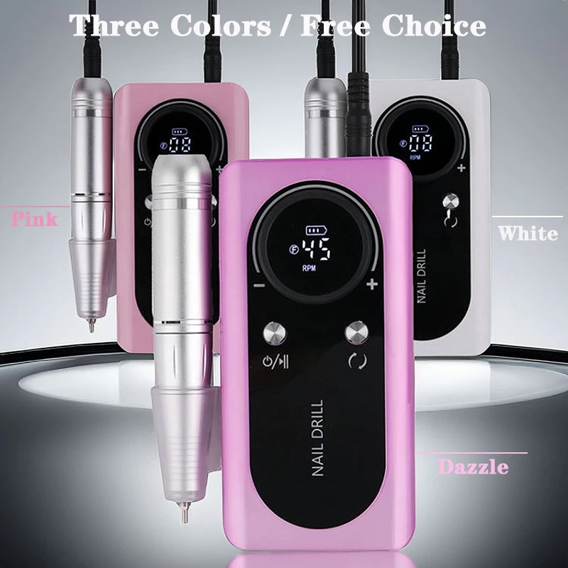 45000rpm,充電式電動ネイルドリル,USBコネクター,マニキュア用ドリル