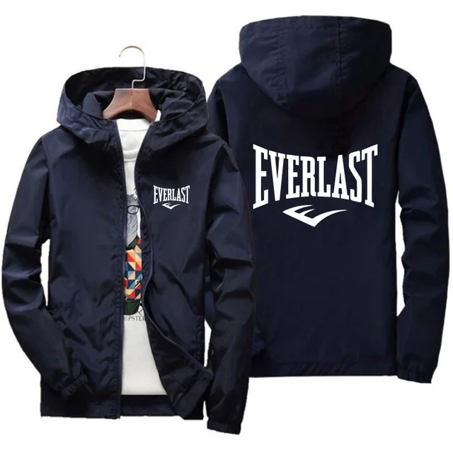 2024 New Autumn Brand Men's Windproof Zipper Jacket Casual High Quality EVERLAST Hooded Jacket Outdoor Sports Jacket - Image 3