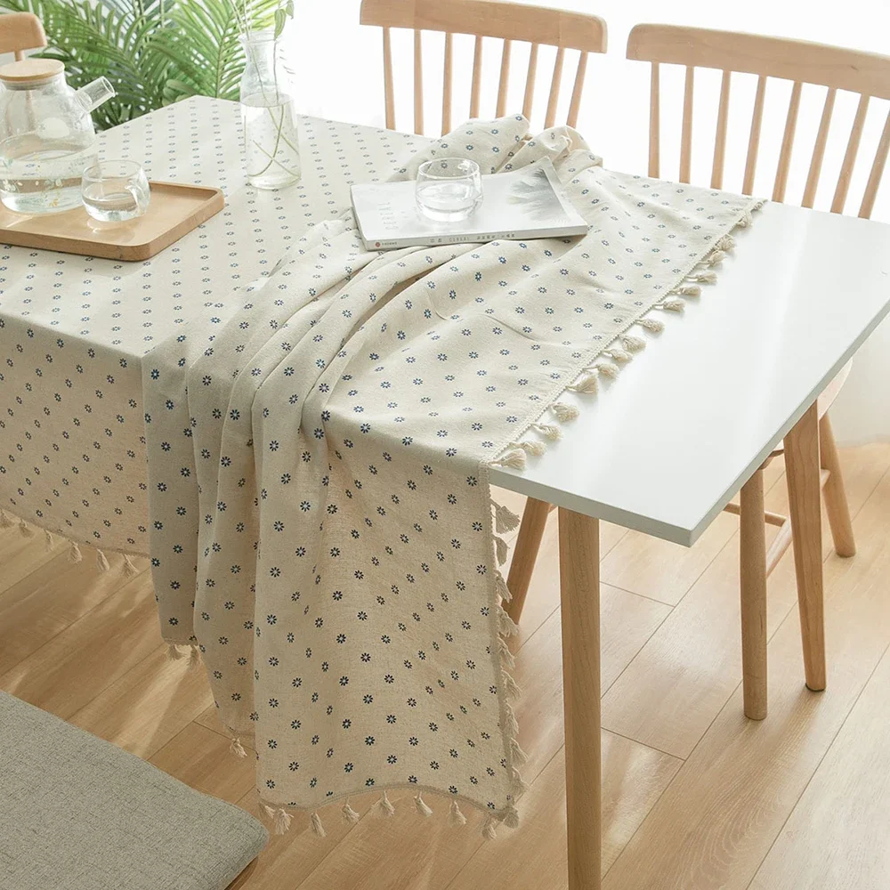Daisy Linen Tablecloth 9
