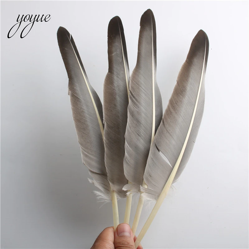 

YOYUE 100pcs/lot Natural Goose Feathers For Crafts 12-14inch/30-35cm Feather Plume Clothing DIY Wedding Decor Accessories Plumas