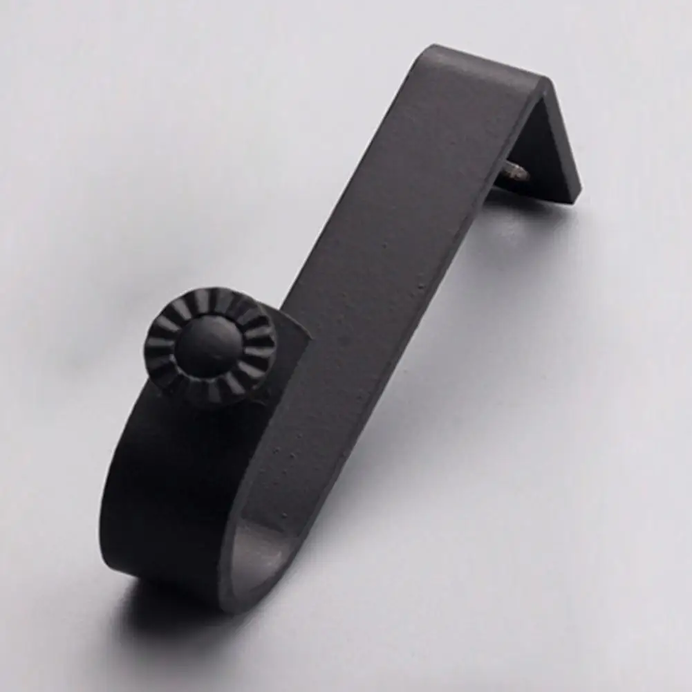 Durable No Odor Ceiling Curtain Rod Bracket with Mounting Screws Black Drapes Pole Bracket Shower Curtain Accessories