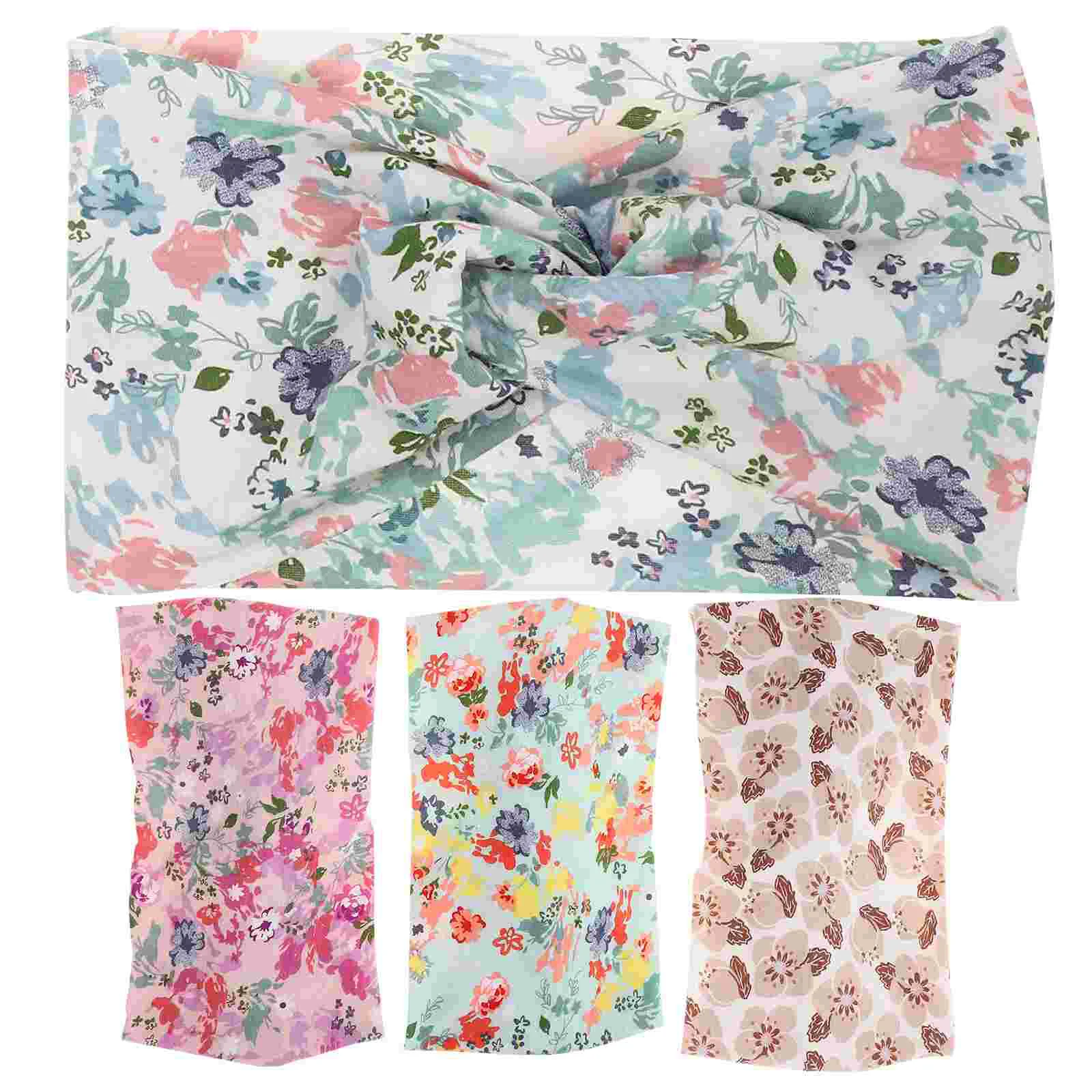

4 Pcs Four Petals Yoga Headband Women's Hairbands Fabric Turbans for Headbands Non Slip