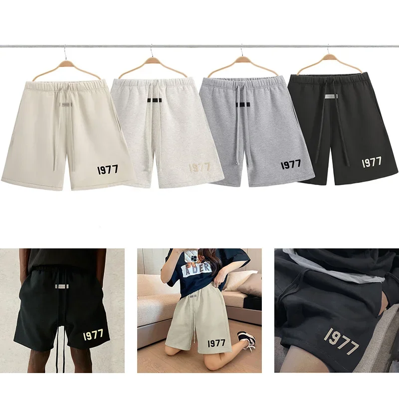 

ESSENTIALS Summer 1977 Printed High Street Loose Sweatpants Brand Designer Casual Shorts Fashion Men's Outdoor Capris