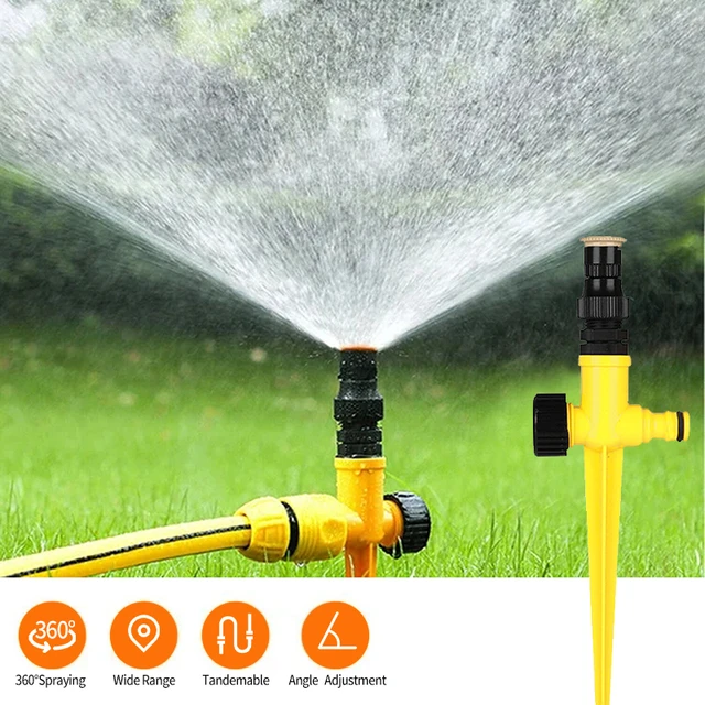 Irrigatore da giardino sistema di irrigazione per irrigazione a rotazione a  360 ° irrigatore automatico per irrigazione di piante da fattoria per prato  agricolo - AliExpress