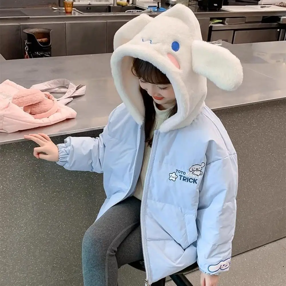 Hot Cotton Clothes Sanrio My Melody Girls Leisure Sports Hooded Jacket Cinnamoroll Hello Kitty Kawaii Child Hoodie Cartoon Gift