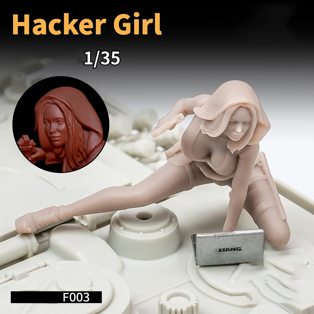 

1/35 Model Hacker Girl Soldier Model Scene Accessories Hobbies Making Tools Scale Models DIY 3D-Print Resin Kit