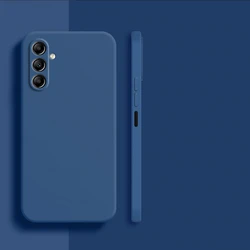 Shockproof Liquid Silicone TPU Phone Back Cover for Samsung M54 5G (Blue)