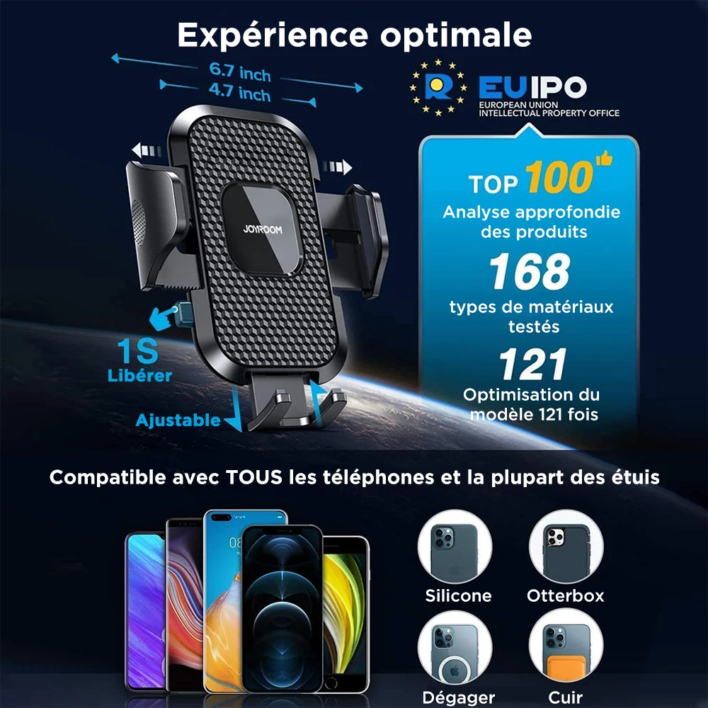 Joyroom Car Holder for Air Vent Dashboard Universal Phone Holder Stand in Car For iPhone 13 12 Pro Xiaomi Car Phone Holder Mount