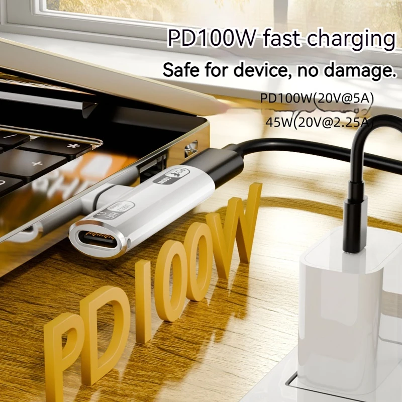 2IN1 USB 타입 C 어댑터 PD100W 고속 충전 10Gbps OTG USB-C 3.5MM 이어폰 컨버터 맥북 폰 태블릿용