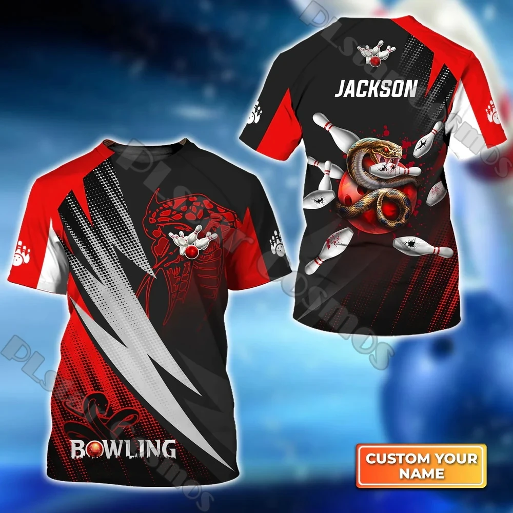Sommer Neueste Mens t shirt Personalisierte Name Bowling Team 3D Volle Gedruckt Unisex Casual T-shirt Geschenk Für Bowling Liebhaber DW206 – Detail 33