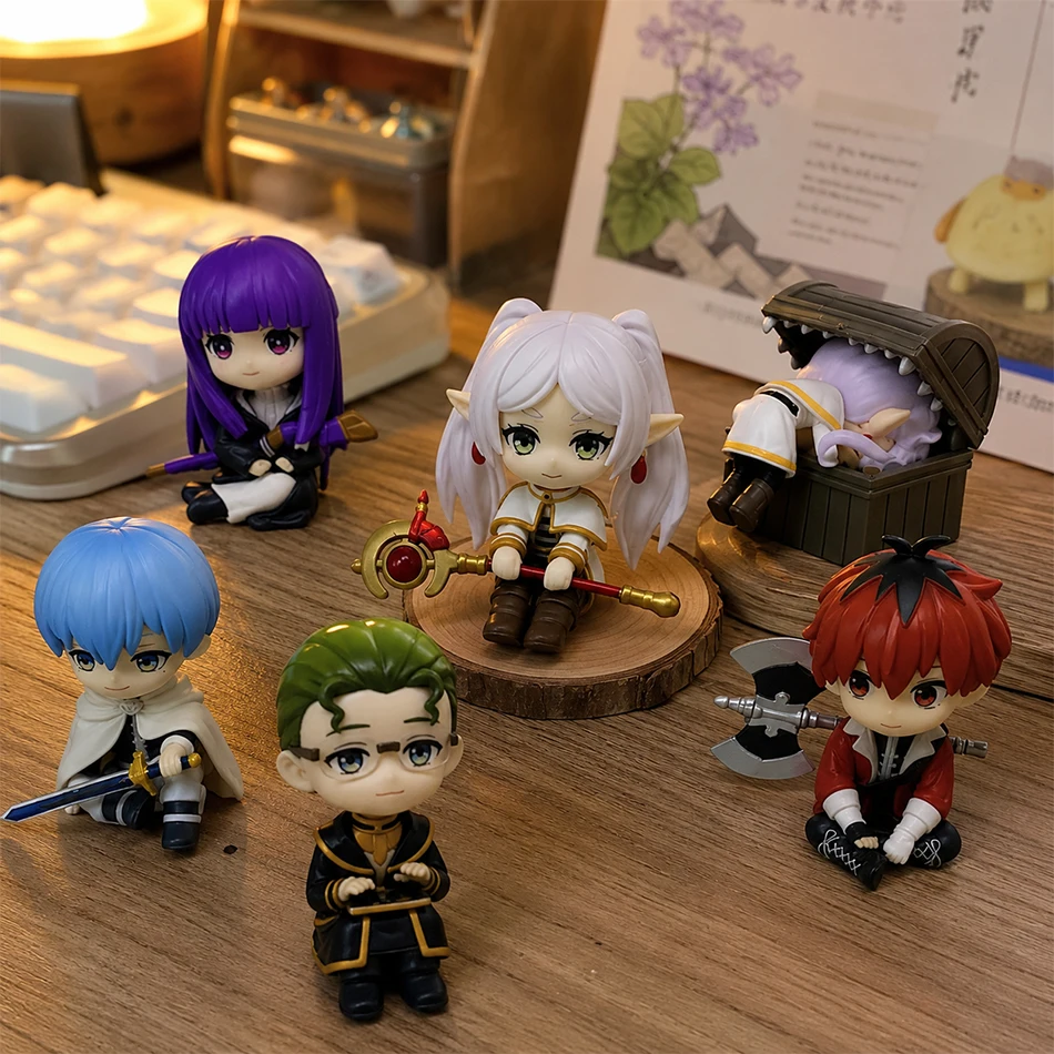 Hot Anime Frieren Beyond Journey's End Sitting Figures - Collectible Cute Desk Decor Gift