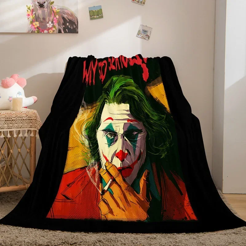 

Horror Joker Printed Blanket Bed Picnic Travel Flange Soft and Comfortable Birthday Gift for Friends