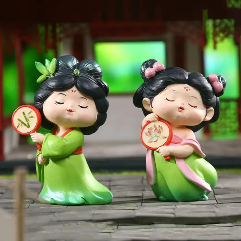 Tang Palace Night Banquet Desktop Doll Statua Decorativa Classic Chinese Style Home Decor Cute Desk Oriental Decor For Office