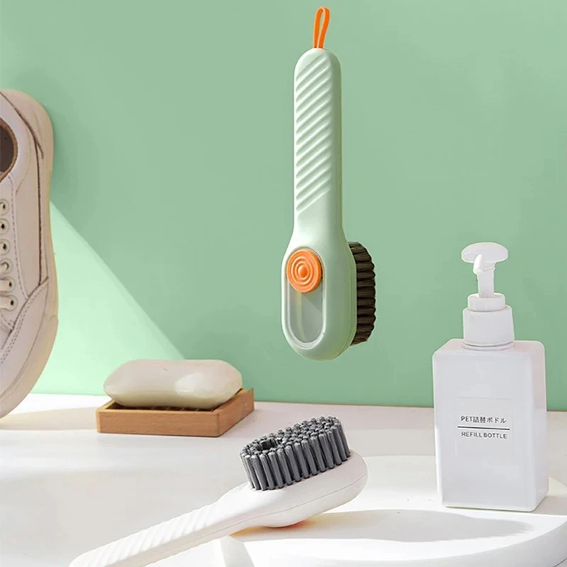 Cleaning Brush Soft Bristled Liquid Shoe Brush Long Handle Clothes Shoe Clothing Board Household Cleaning Tool