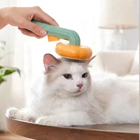 Fast Delivery Flower Pumpkin Shape Eco-Friendly Stainless Steel & ABS Pet Grooming Brush Sunflower Cute Hair Cleaner Comb 5