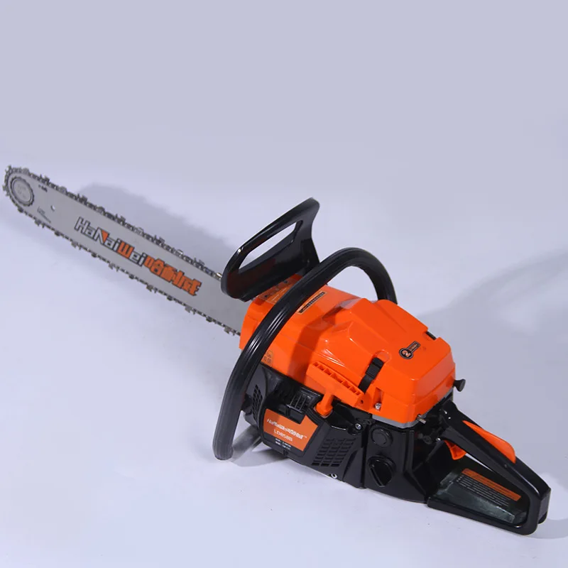High Power Gasoline Chain Saw 52CC Felling Saw Garden Cross Border Red And White Multi-functional