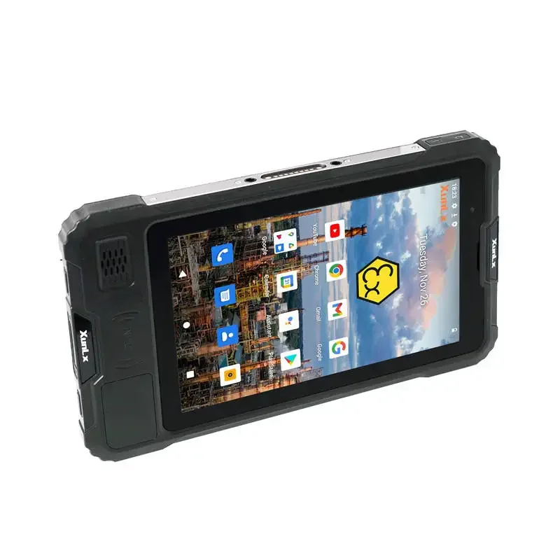 본질안전 태블릿 PC 안드로이드 12 NFC 2D 바코드 스캐너 PDA 컴퓨터 휴대용 8인치 디스플레이 128GB Zone 1/21 ATEX 태블릿