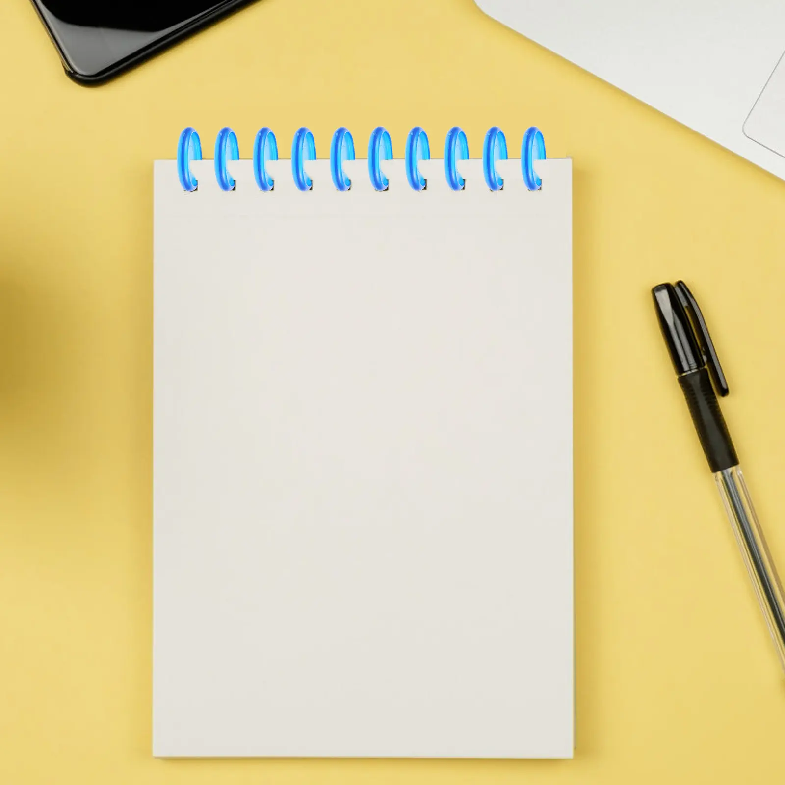 44Pcs 라운드 바인더 링 루스 리프 북 노트북 플래너 용 프리미엄 ABS 플라..