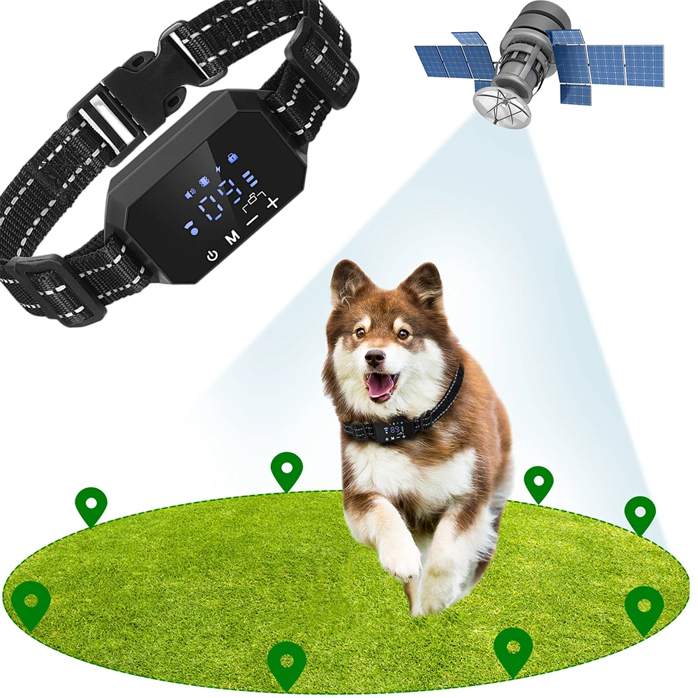 

GPS Wireless Dog Fence Outdoor Pet Electronic Fencing Device Waterproof Dog Training Collar Electric Shock 100~3280 Ft Range