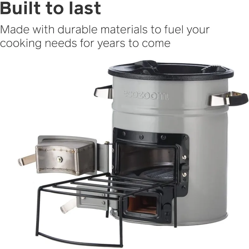 Rocket Stove, Portable Camp Stove for Outdoor Cooking, Versa Dual-Fuel (Wood & Charcoal)