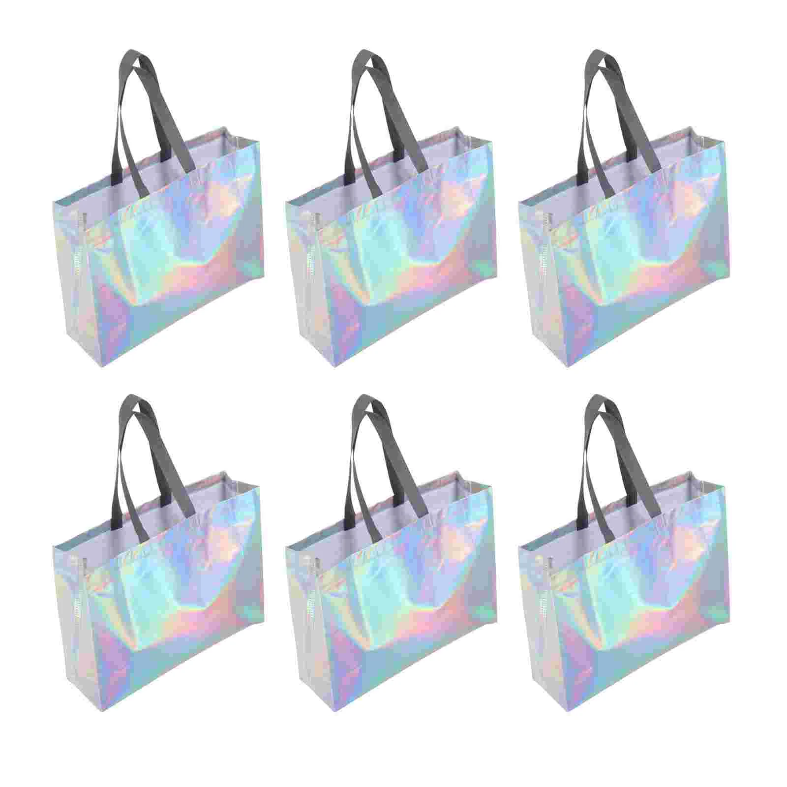 

6 Pcs Gift Bags Bulk Handheld Shopping Reusable for Wedding Packing Holders Non-woven Fabric Grocery Bride Tote