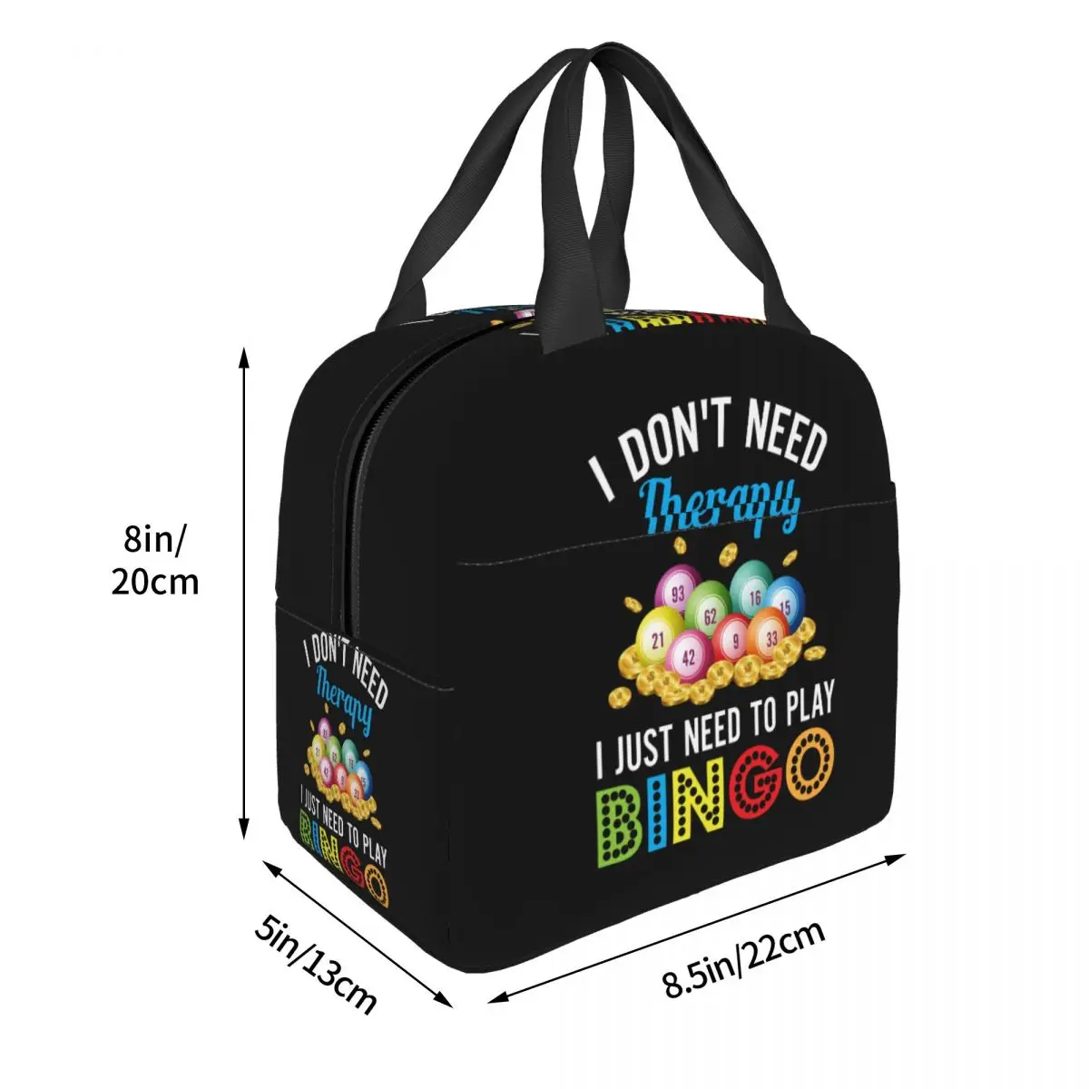 Game Bingo Thermal Insulated Lunch Bag Resuable Lunch Container for School Office Multifunction Food Bento Box