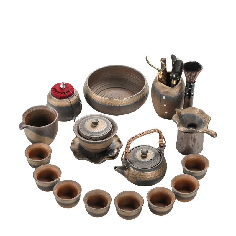 

Дорожный чайный набор, чашка, китайский керамический чайный набор для церемонии, Роскошный традиционный сервис, чайные аксессуары Geschirr