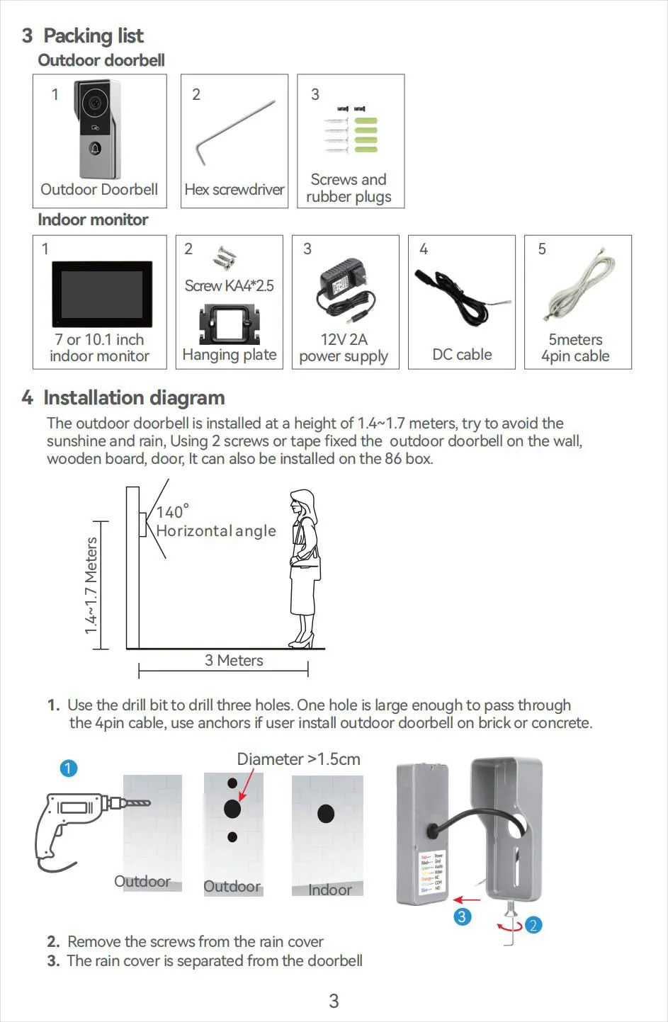 KW06 Wifi Video Doorbell System 1080P Visual Doorphone Door Bell Camera Tuya App