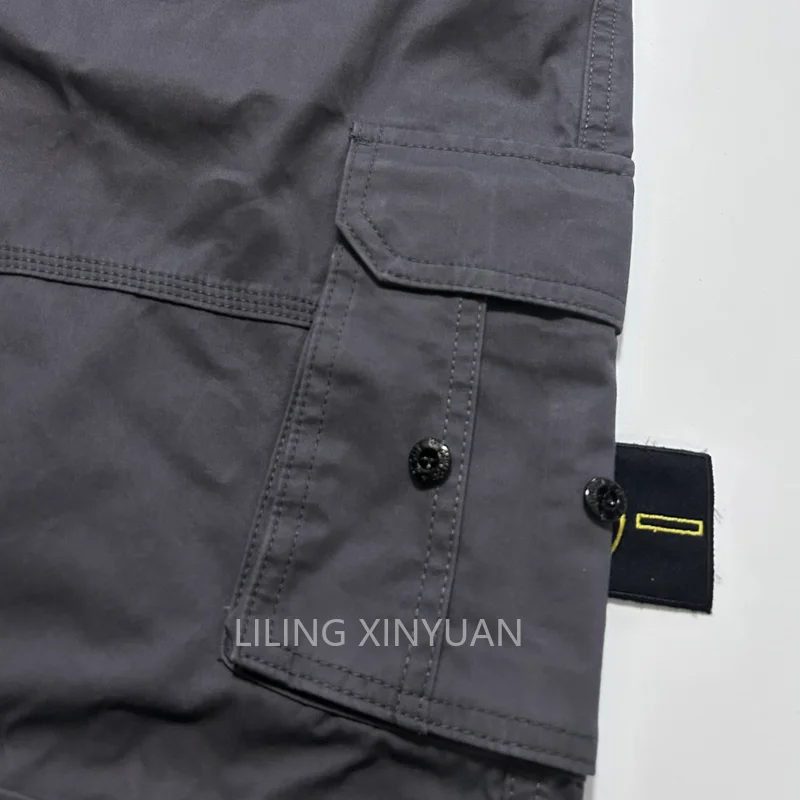 Pantalon cargo pour homme avec 26 poches, style marque de luxe italienne, 3 étiquettes, pantalon de travail multi-poches, taille élastique 1