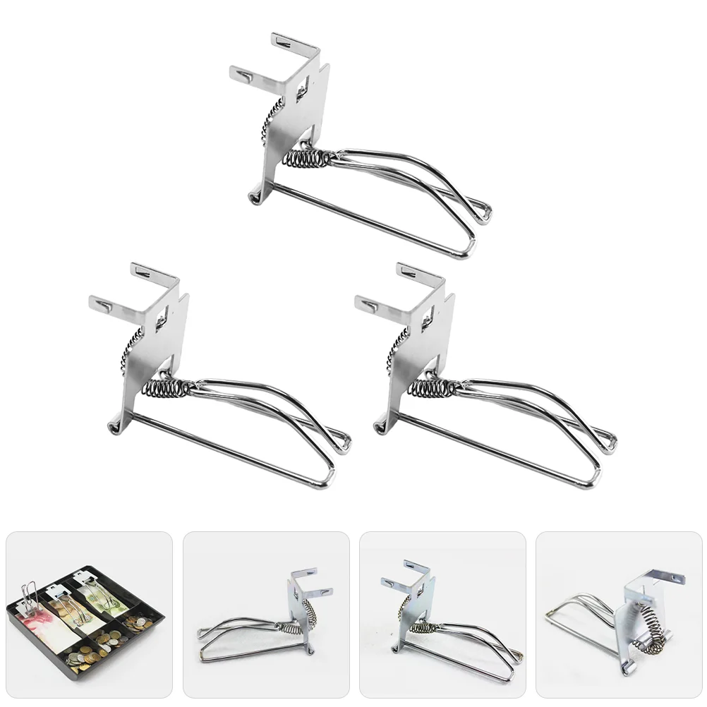 

Iron Clip Replacement Cashier Box Clip Money Drawer Universal Register Iron for Fixing Trays