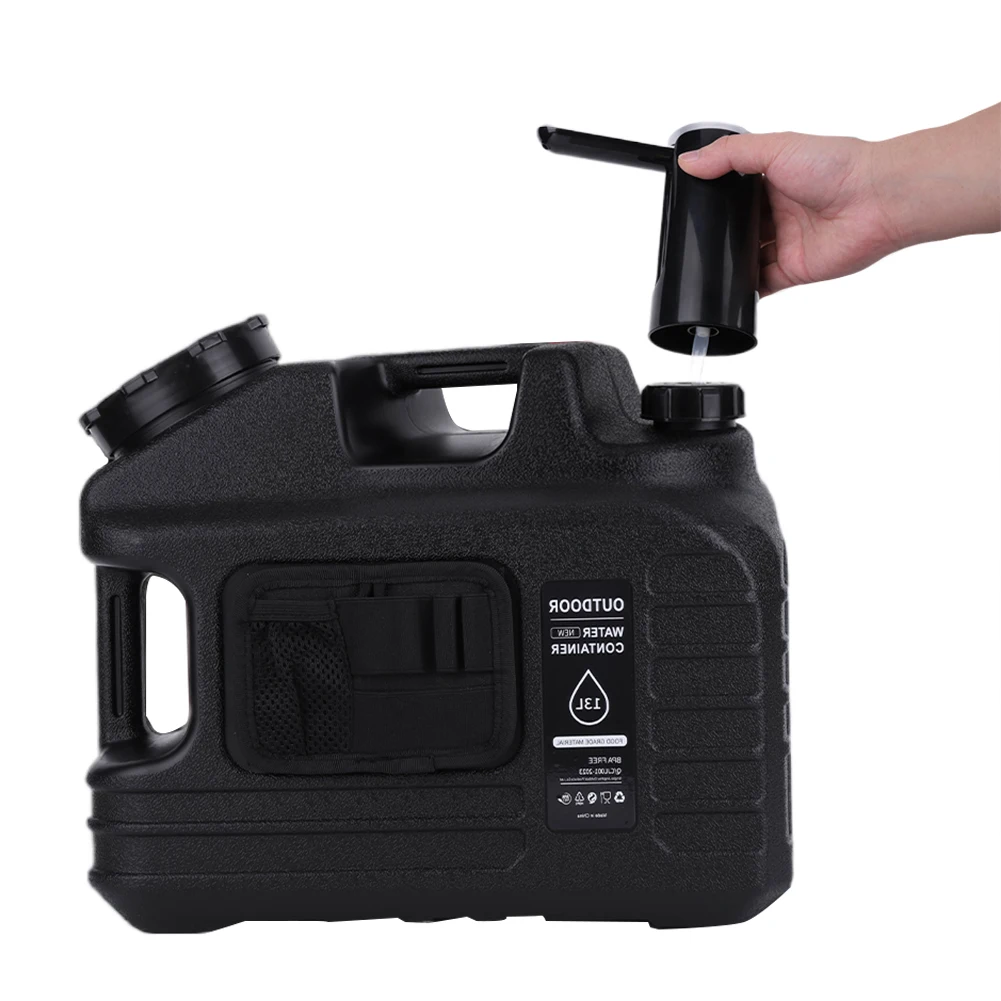 13L Camping Water Container with Spigot Emergency Water Tank Water Pump Faucet Emergency Water Bucket for Outdoor Camping Travel