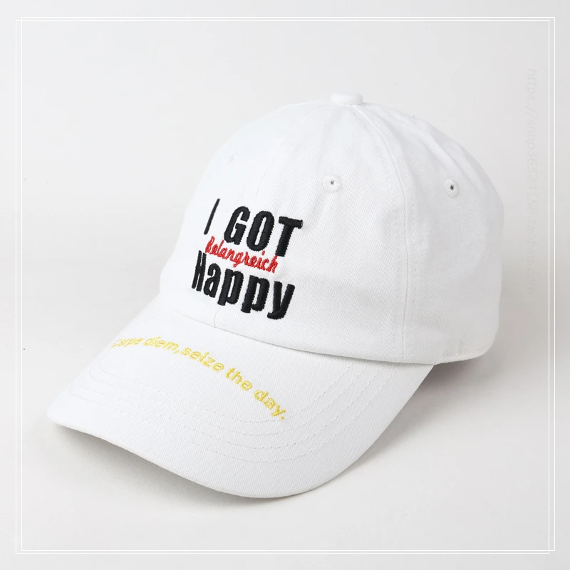 Letter Embroidery Soft Top Baseball Cap Men and Women Street All-Matching Sun-Proof Peaked Cap Men and Women Fashion