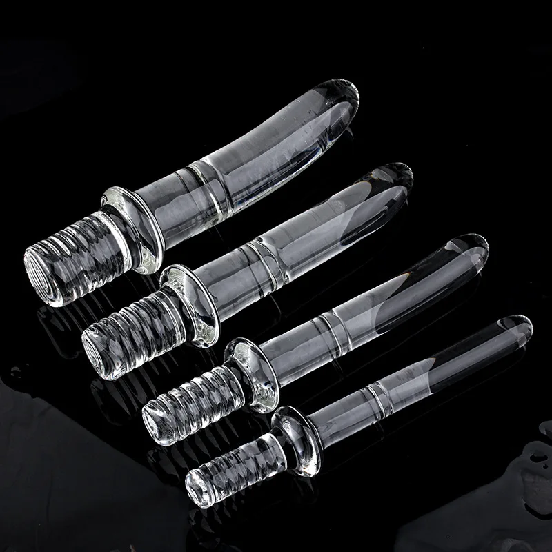 Female Male Anal Plug Dildo Toy Glass Crystal Sword-Like Model Vaginal Masturbation sex toys