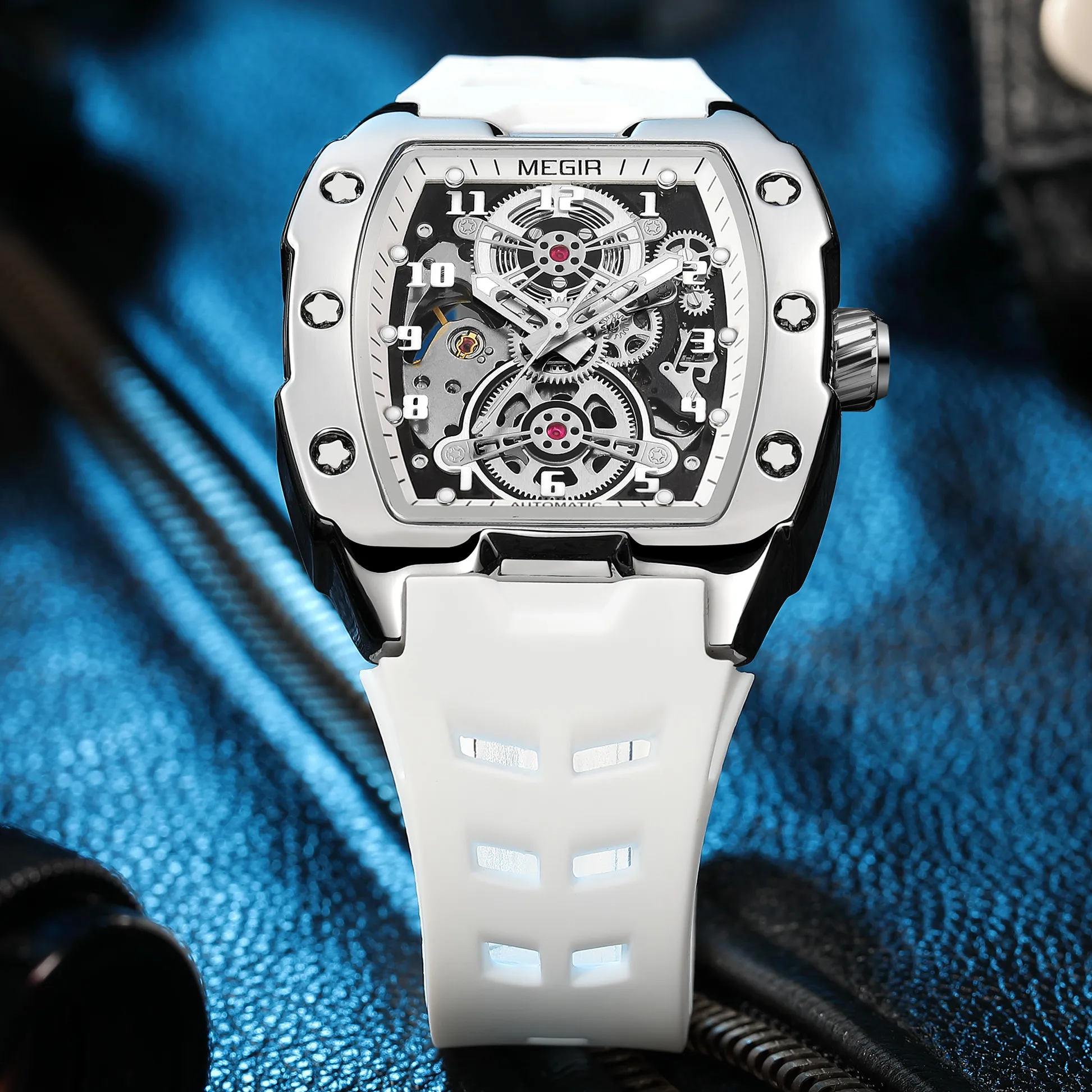 MEGIR Top Brand Fashion Mechanical Watch for Men Sports Hollowed Out Automatic Wristwatch Luminous Waterproof Clock Reloj Hombre - 4