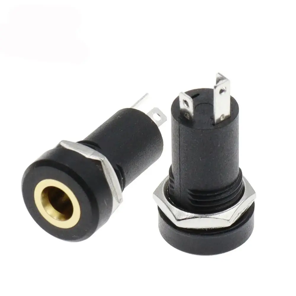 Gold Plated 3.5mm Audio Jack Socket Metal Female Stereo Connector