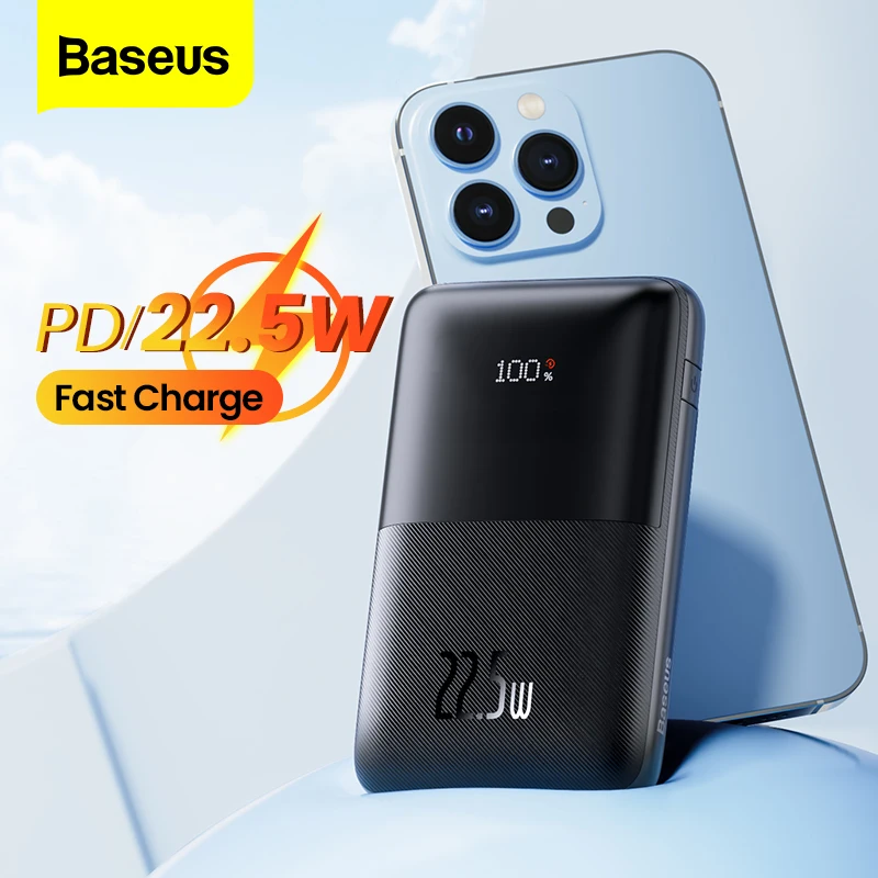 

Baseus Power Bank 20000mAh Fast Charging PD 22.5W Portable Charge Mini External Battery 10000mAh 20W Powerbank for iPhone Xiaomi